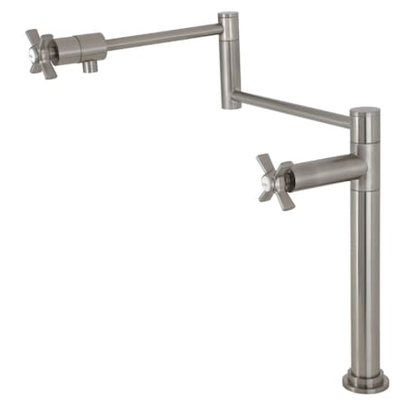 Deck Mount Pot Filler, Brushed Nickel